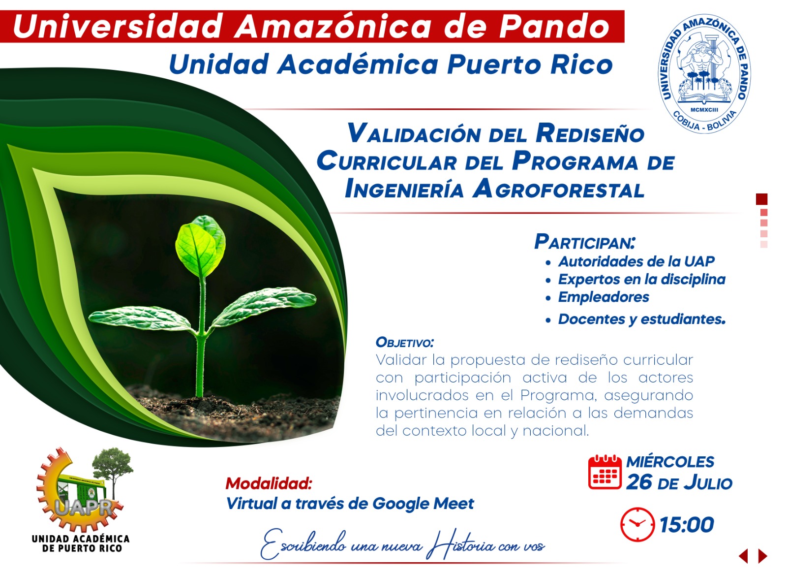 VAIDACION DEL REDISEÑO CURRICULAR DEL PROGRAMA DE INGENIERIA AGROFORESTAL